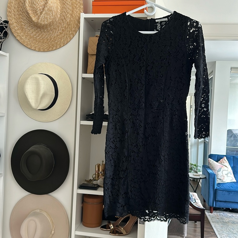 Black lace dress